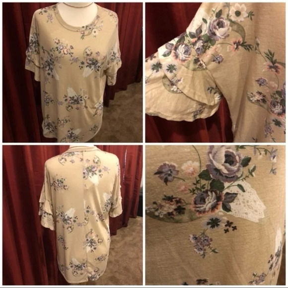 Bullhead ruffle sleeve top0051 - Picture 1 of 12